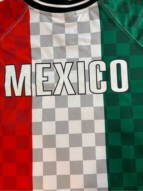 UMBRO Mexico Soccer Jersey Retro Checkered Style Men’s Sz Large NWT Minor Flaws